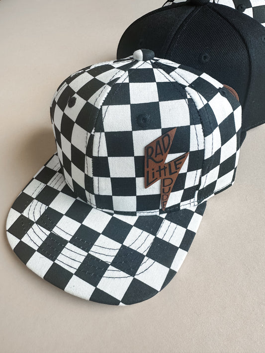 Checkered Snapback: Rad Little Dude