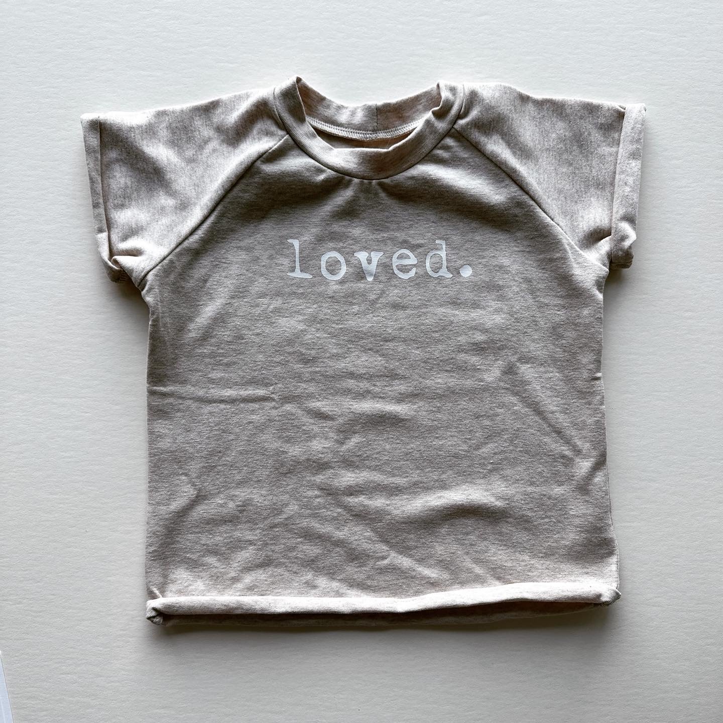 "Loved" Oatmeal Tee