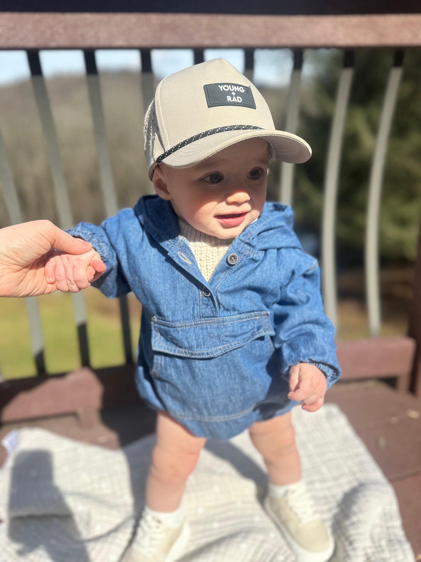 Denim Hoodie Romper