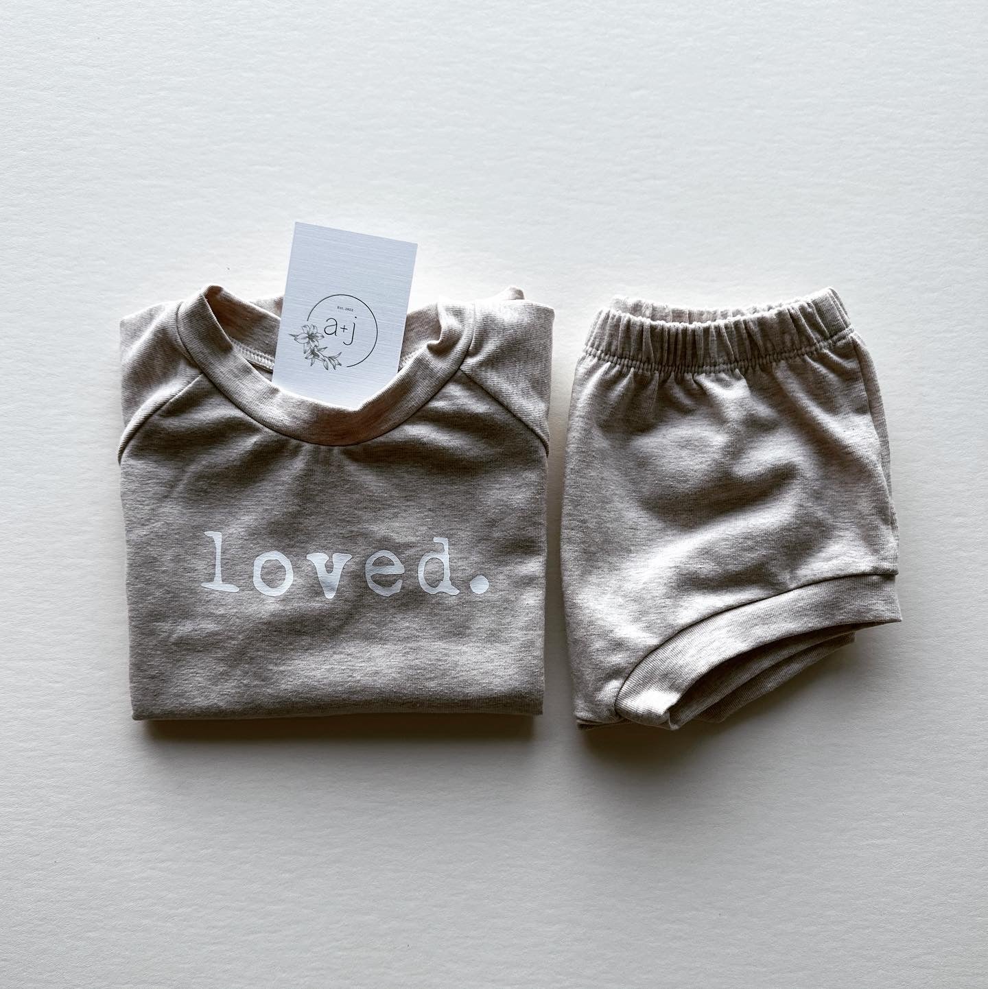 "Loved" Oatmeal Tee