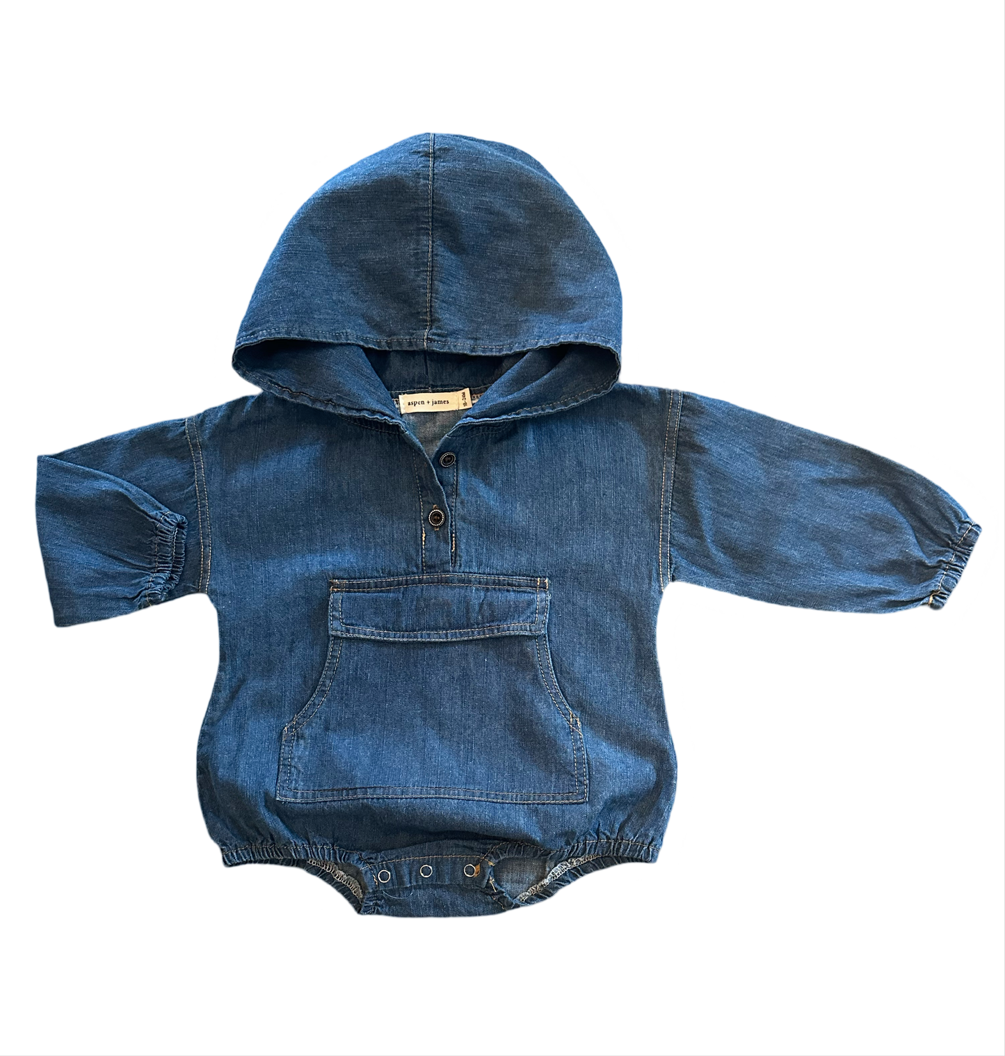 Denim Hoodie Romper