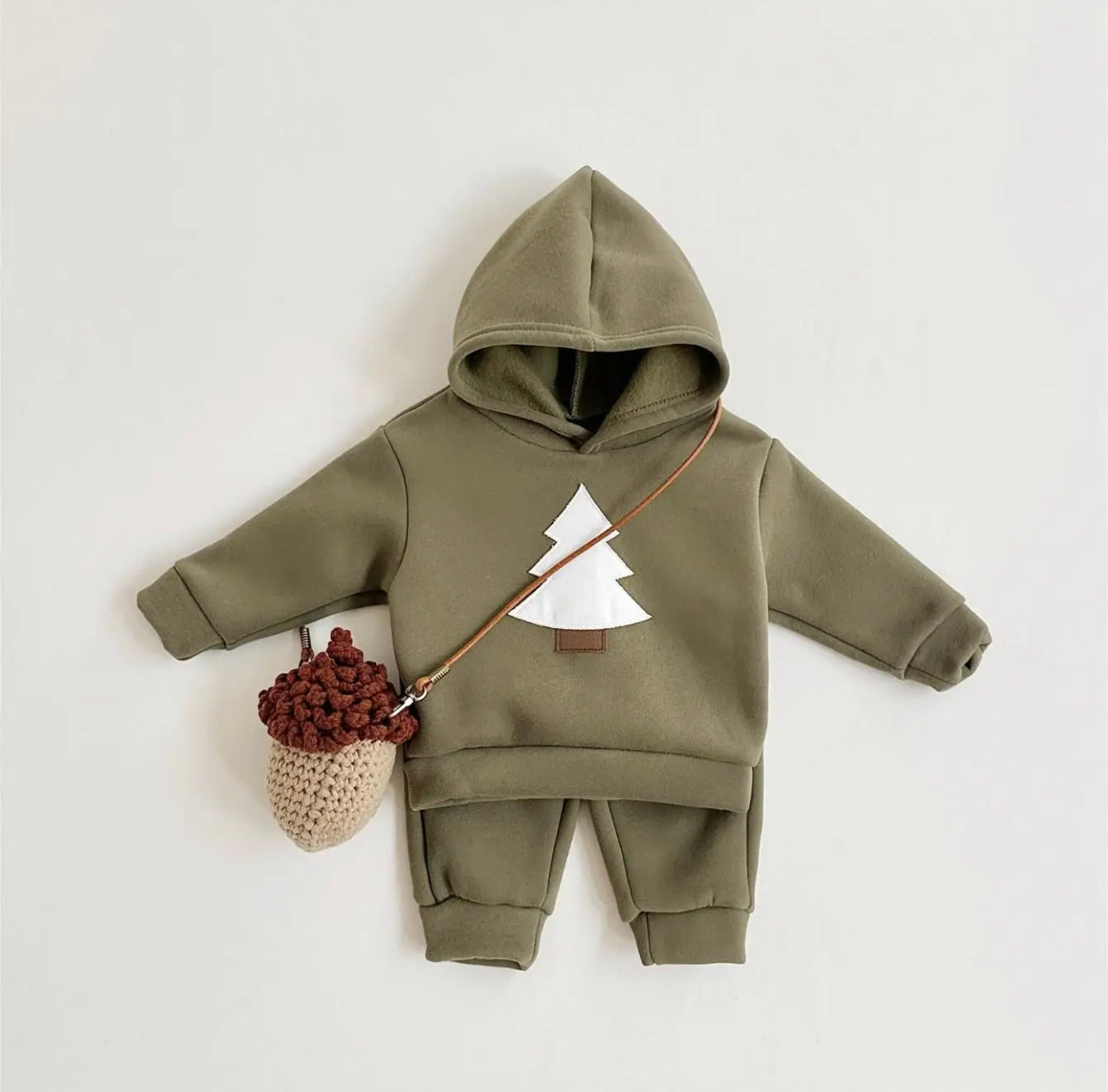 Forest Fleece Two-Piece Set - Pine (Pre-order - ships early Nov)