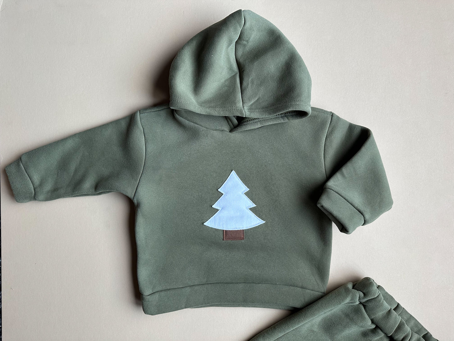 Forest Fleece Two-Piece Set - Pine