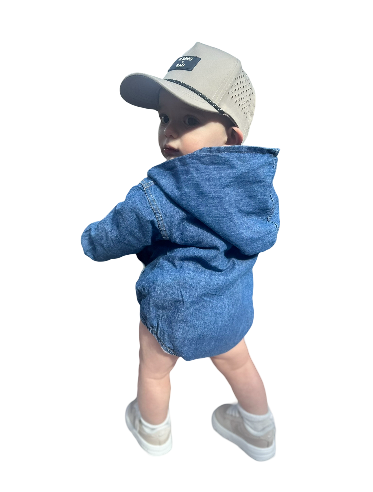 Denim Hoodie Romper