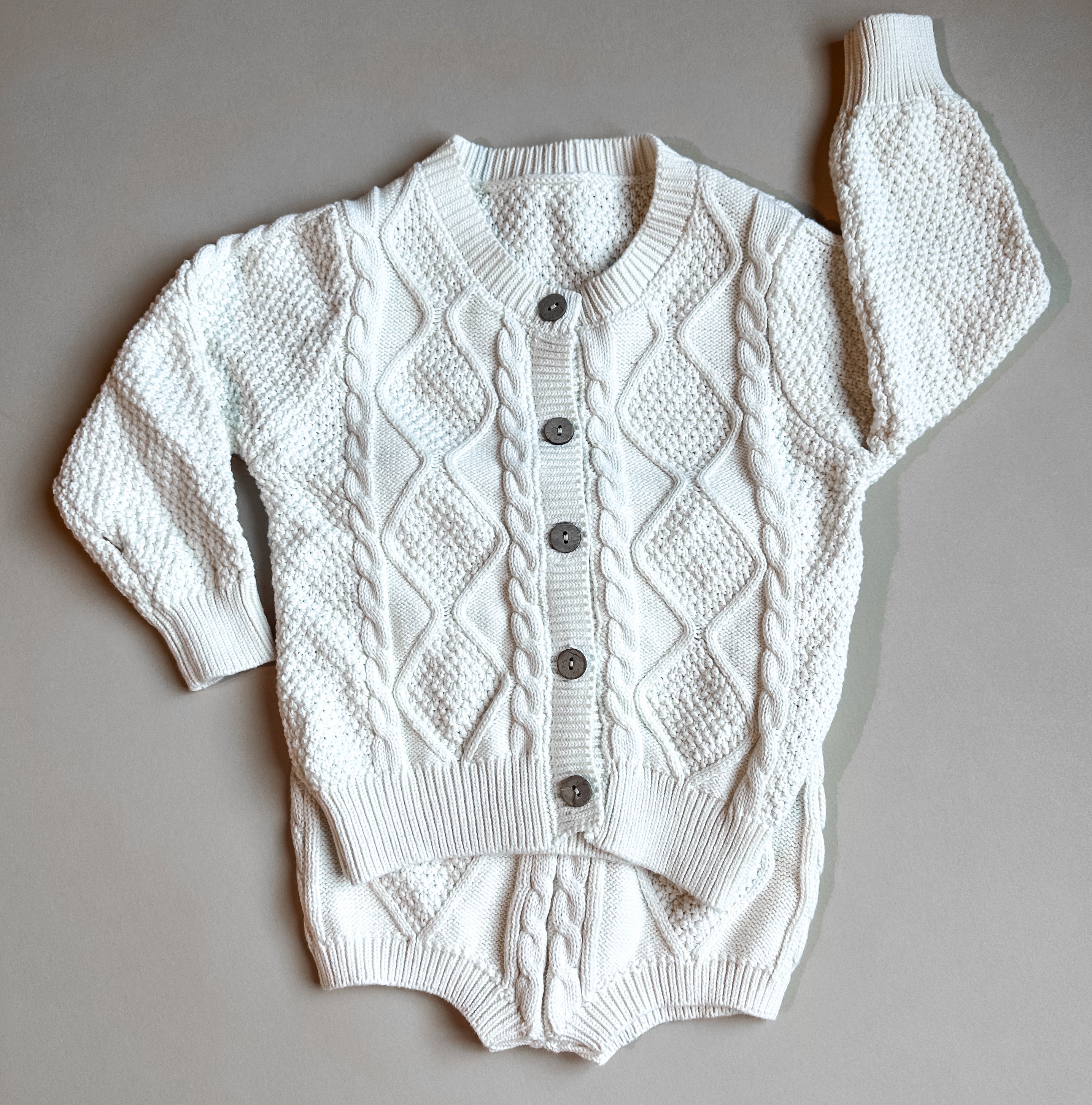 Cable Knit Cardigan Set Aspen and James Company