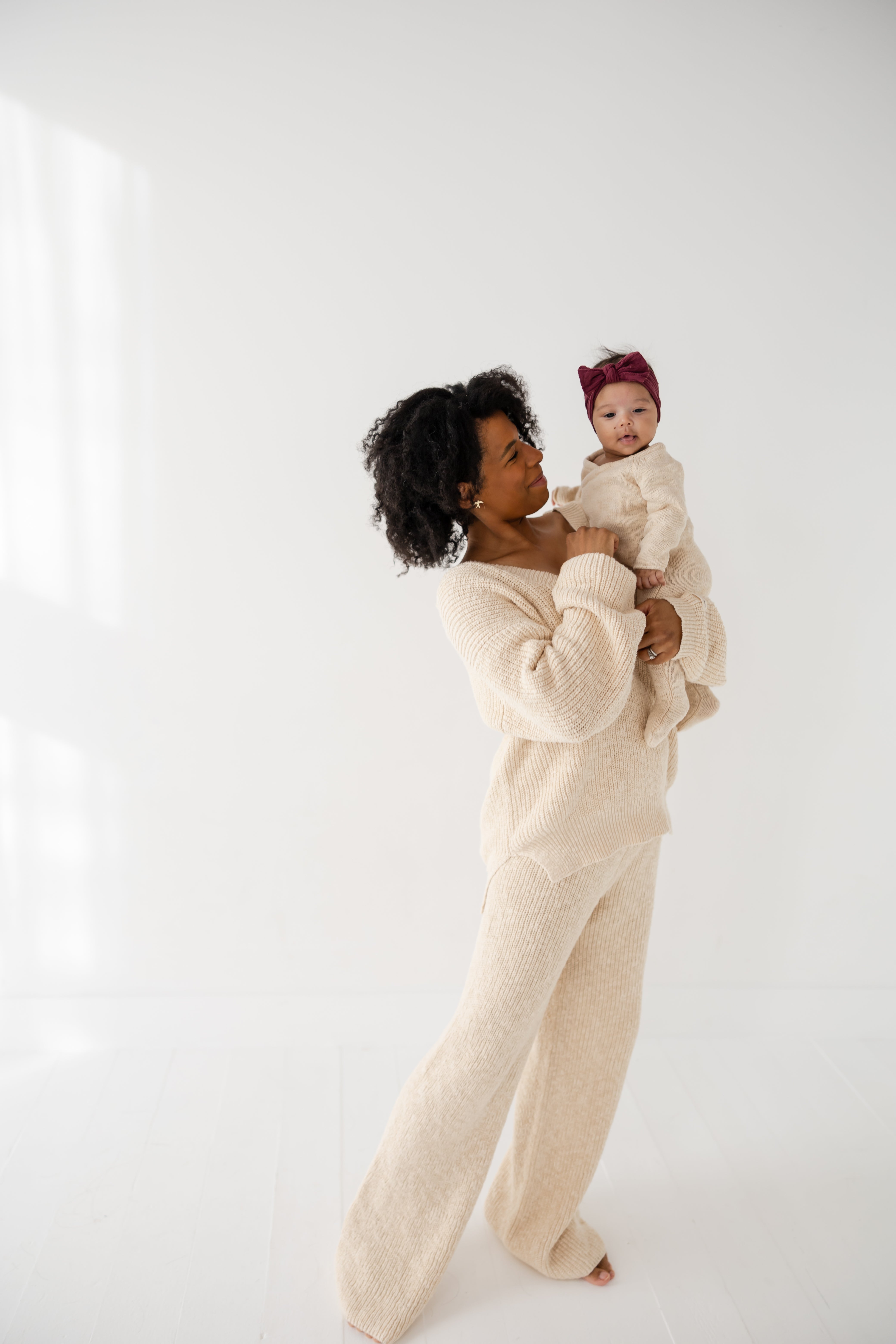 Womens Chunky Knit Set - Vanilla Cream – Aspen and James Company