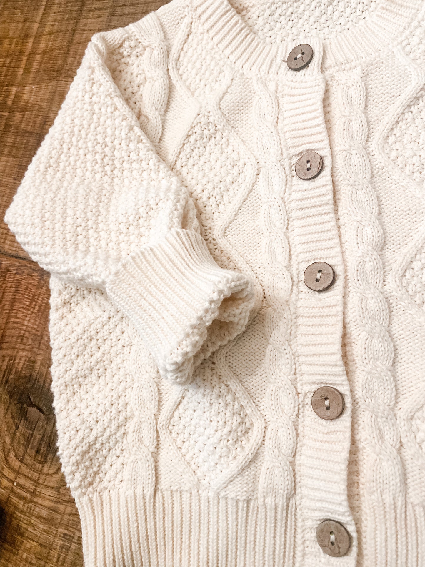 Cable Knit Cardigan Set