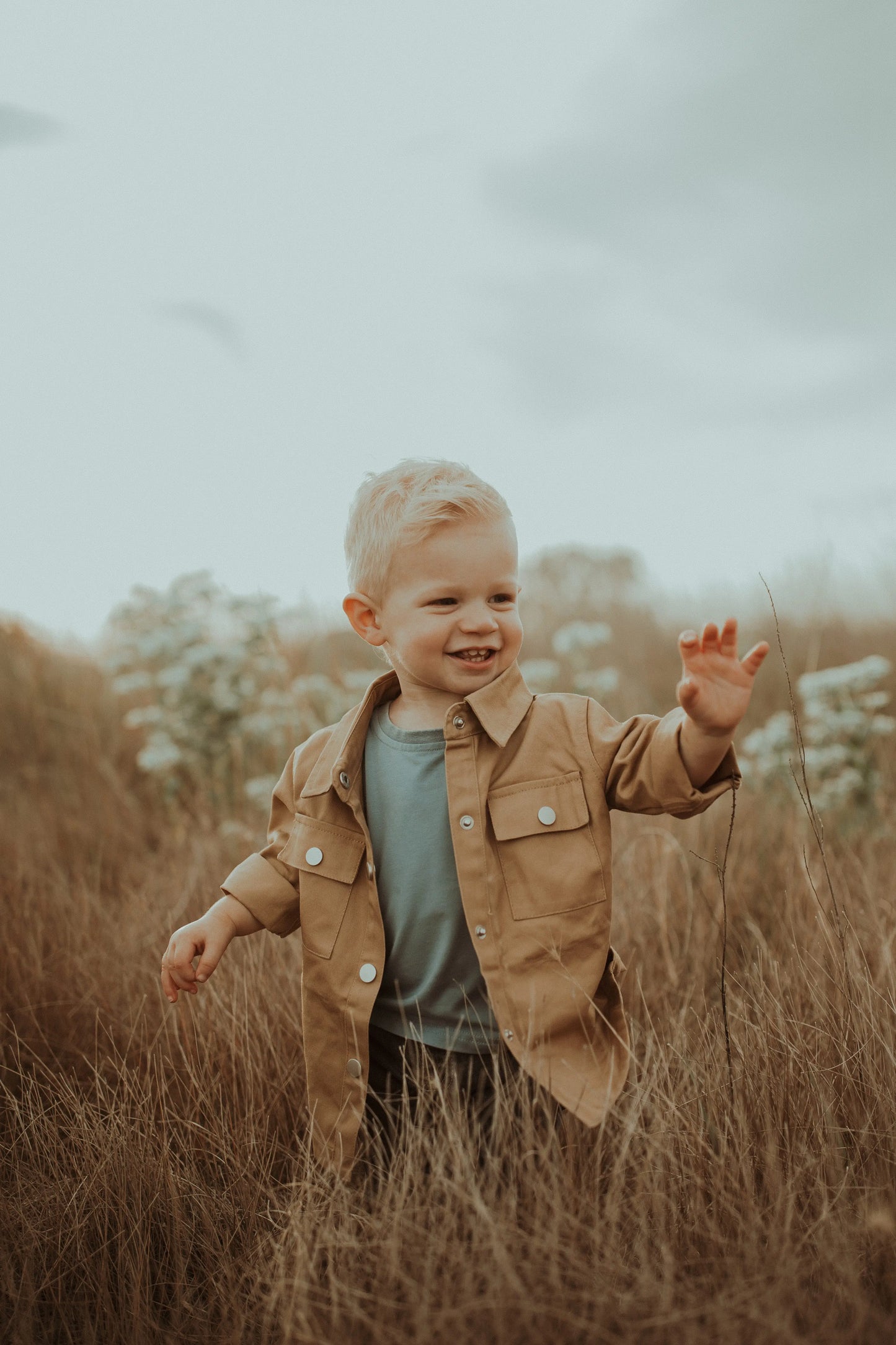 Cotton Denim Jacket in Macchiatto