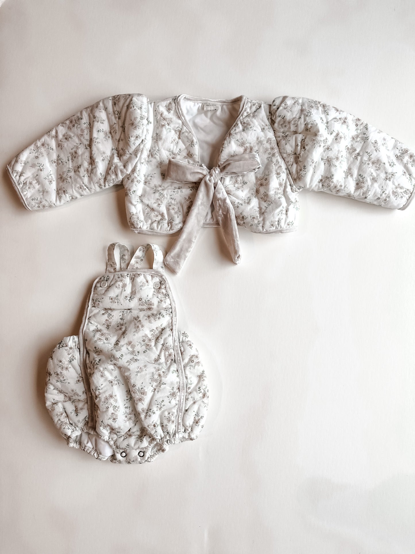 Cropped Floral Dressy Jacket - Tiny Floral
