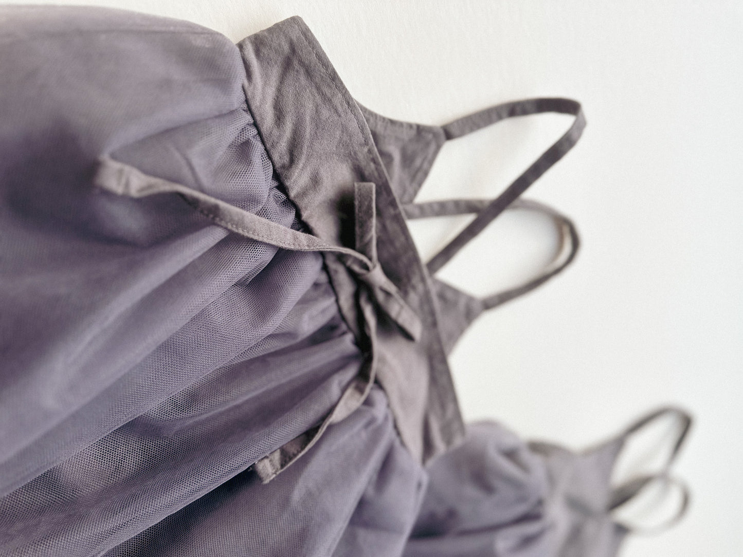 Linen and Tulle Tutu Dress - Charcoal