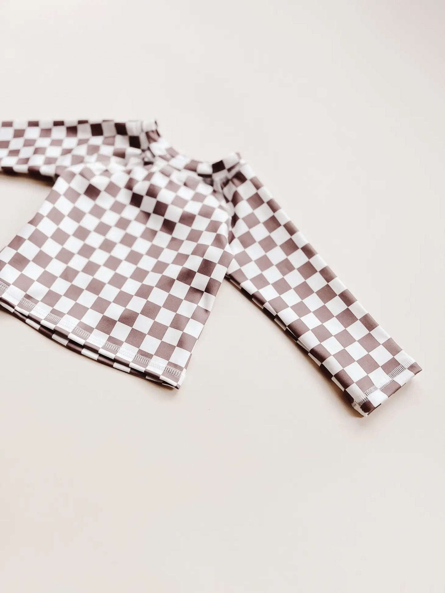 Tan Checker Rash Gaurd