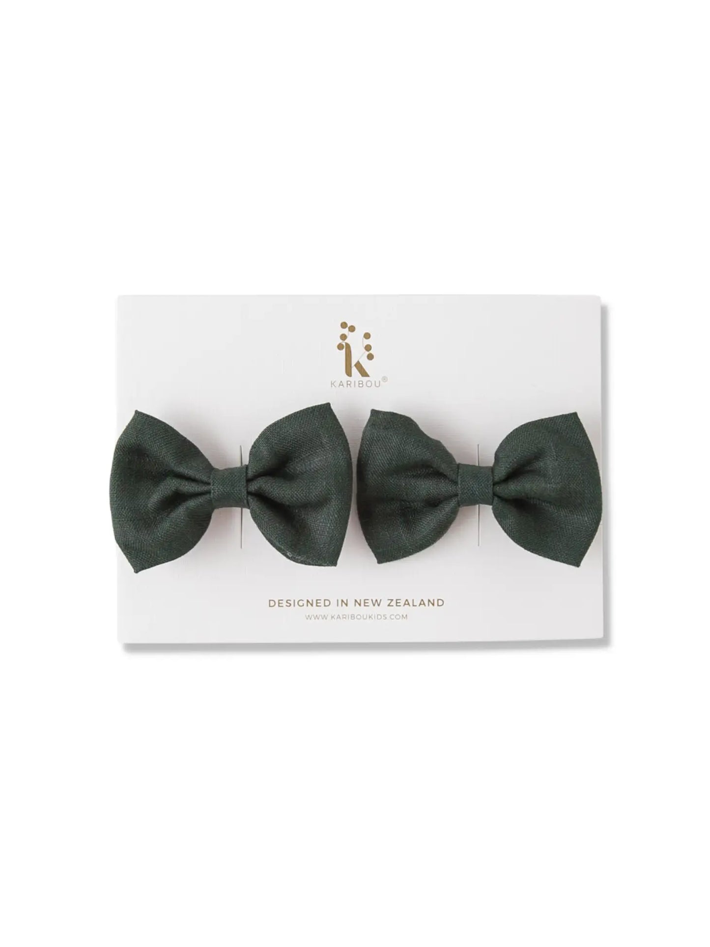 Sweetheart Linen Bow Clip Set