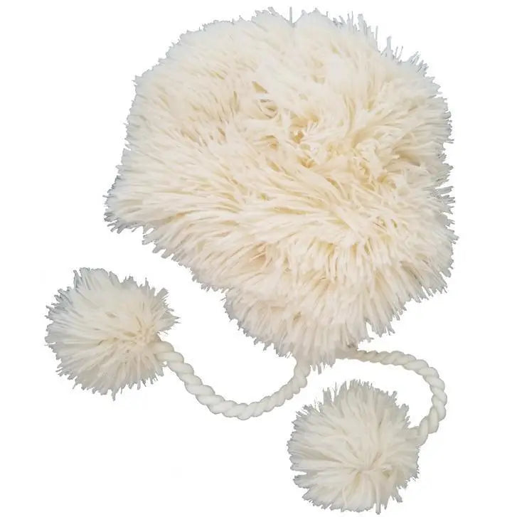 Huggalugs Cream Cozy Earflap Beanie