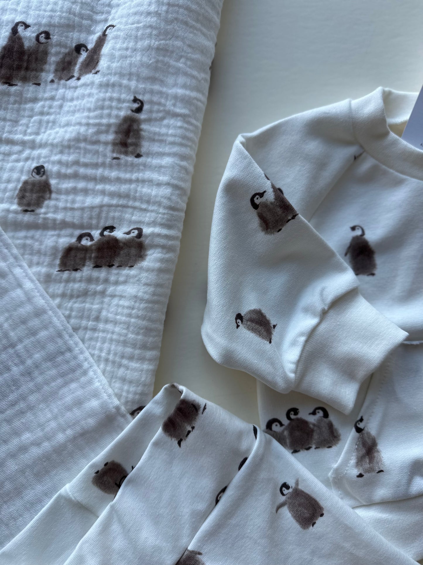 Baby Penguins Printed Cotton Sweatshirt