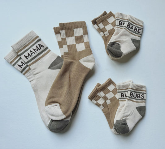 Bub Sock Set - Retro Check