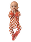 Rust Check Bamboo Romper - Aspen and James Label