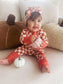 Rust Check Bamboo Romper - Aspen and James Label