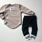 Curved Hem Woven Long Sleeve Tee