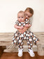 Ribbed V-Neck Romper - Black Bear Checker