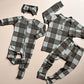 Zipper Rompers - Winter Plaid