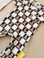 Ribbed V-Neck Romper - Black Bear Checker
