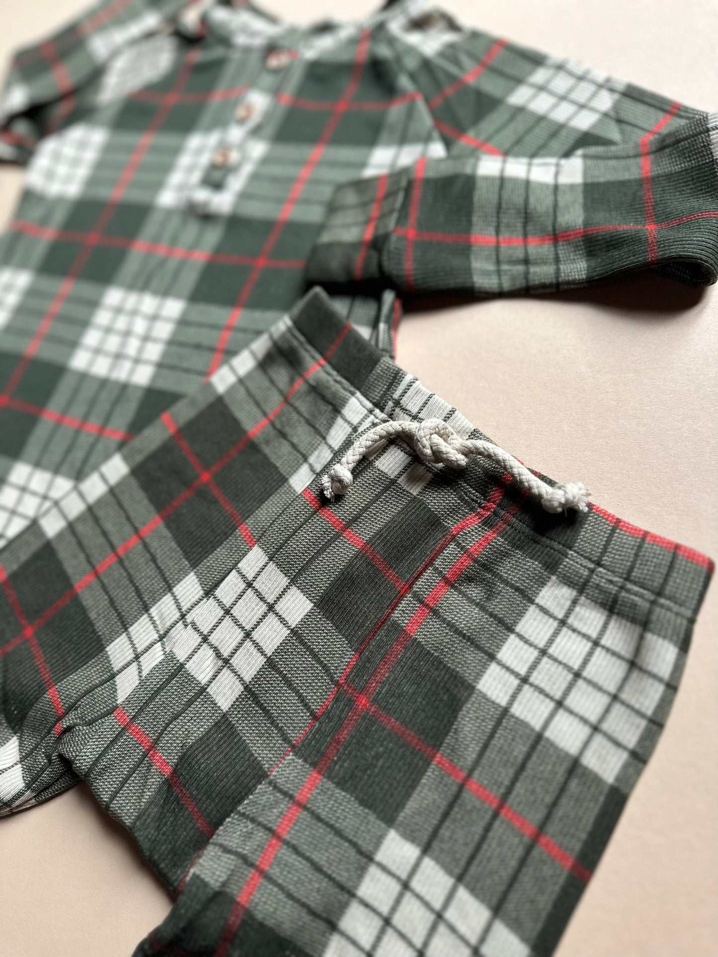Henley Lounge Set - Winter Plaid