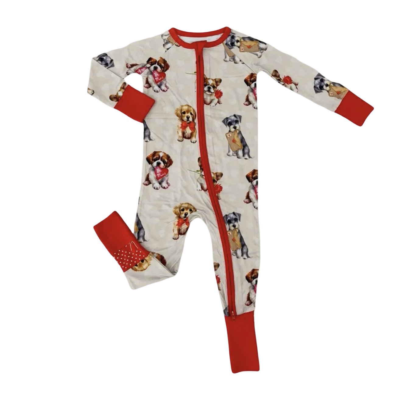 Puppy Love - Bamboo Zipper Romper