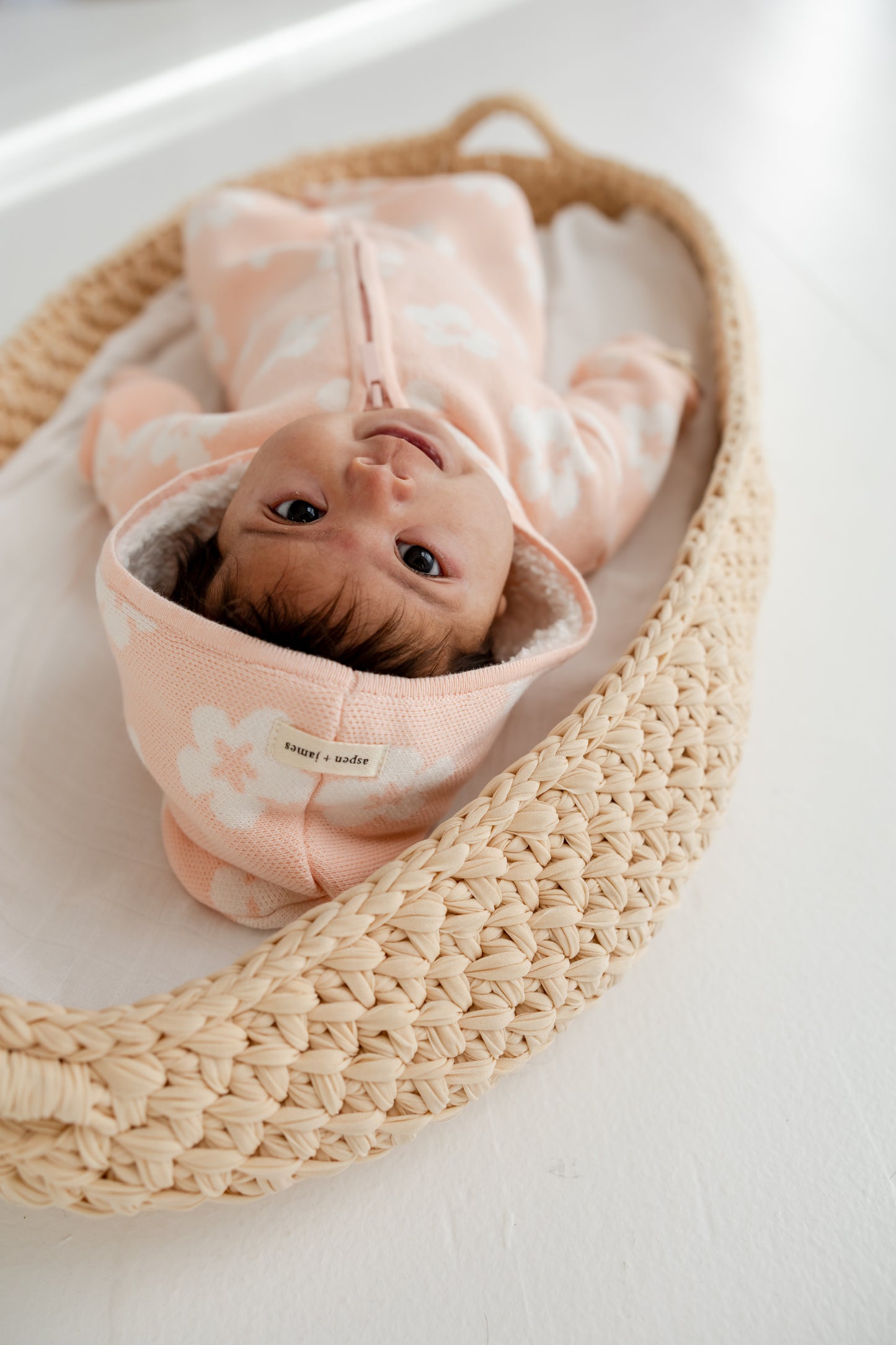 Pink Floral Knit Romper