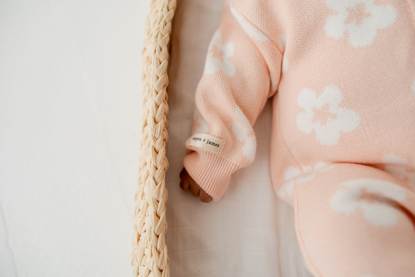 Pink Floral Knit Romper