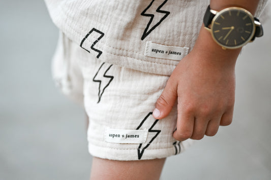 100% Muslin Cotton Short Set - Lightning Fast