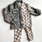 NEUTRAL Checkered Bamboo Short Sleeve Romper