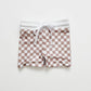 Tan Checker Swim Shorts