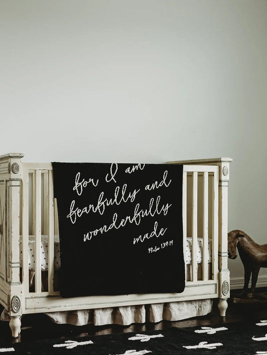"Fearfully and Wonderfully Made" Throw Blanket