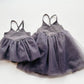 Linen and Tulle Tutu Dress - Charcoal