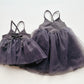 Linen and Tulle Tutu Dress - Charcoal