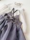 Linen and Tulle Tutu Bubble Bodysuit - Cream