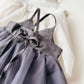 Linen and Tulle Tutu Bubble Bodysuit - Charcoal