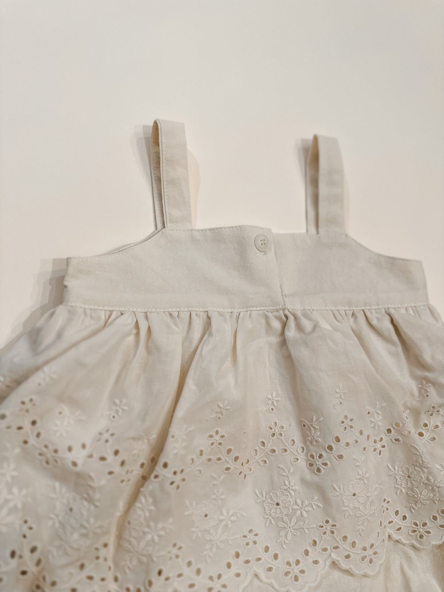 Ivory Eyelet Bubble Romper