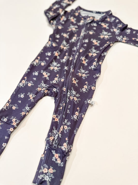 Ditsy Floral Two-Way Zip Bamboo Romper