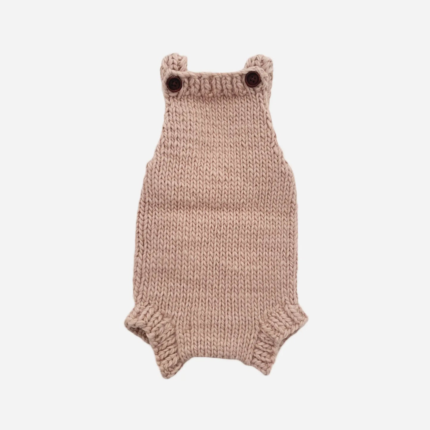 Hand-Knit Romper - Dusty Pink