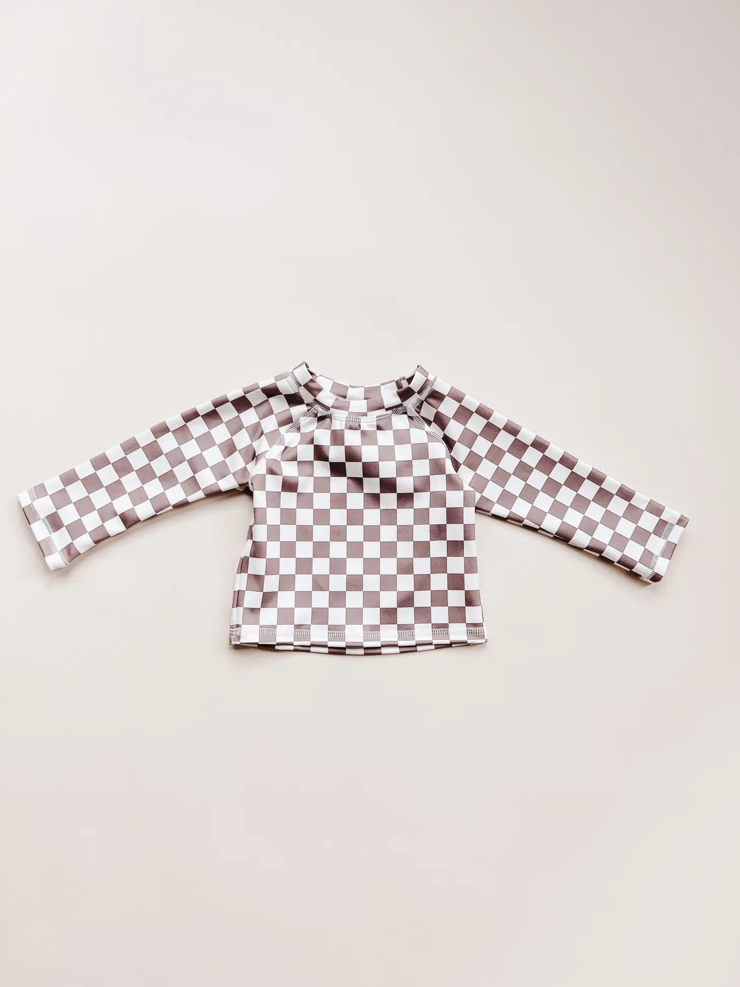 Tan Checker Rash Gaurd