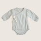 Muslin Surplice Baby Bodysuit, Sage