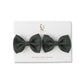 Sweetheart Linen Bow Clip Set