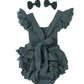 Sweetheart Linen Bow Clip Set