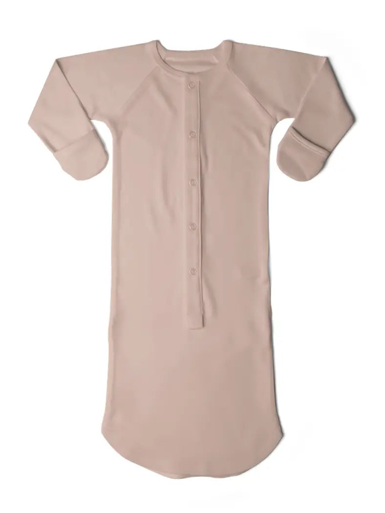 Organic Cotton Convertable Gown - Blush