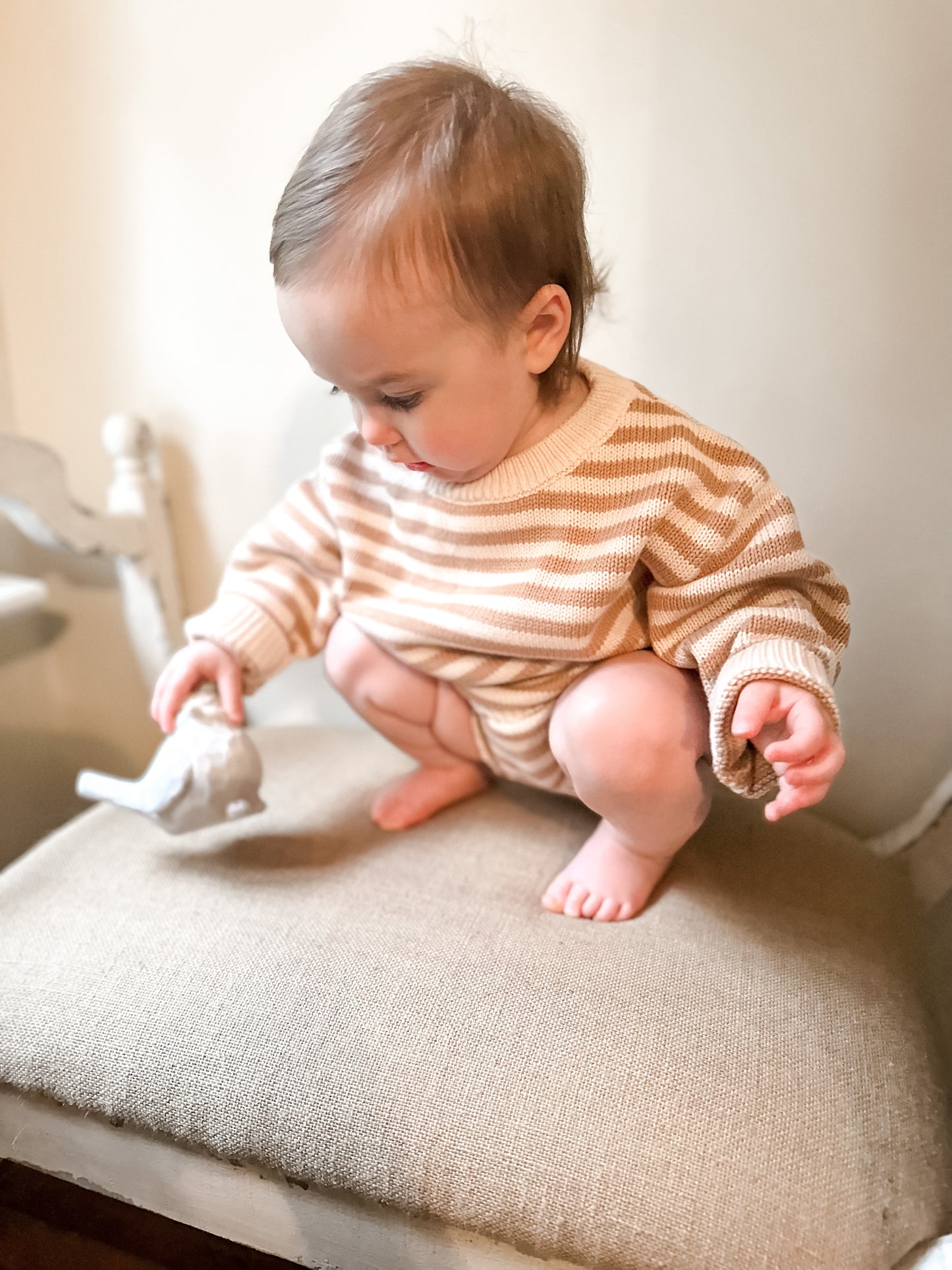 Organic Striped Knit Sweater Set