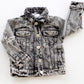 Distressed Denim Jacket - Black