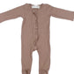 Thick-Rib Ruffle Footed Onesie - Cappuccino