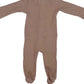 Thick-Rib Ruffle Footed Onesie - Cappuccino