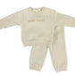 Stay Cozy two-piece Sweat Set in Oat Milk